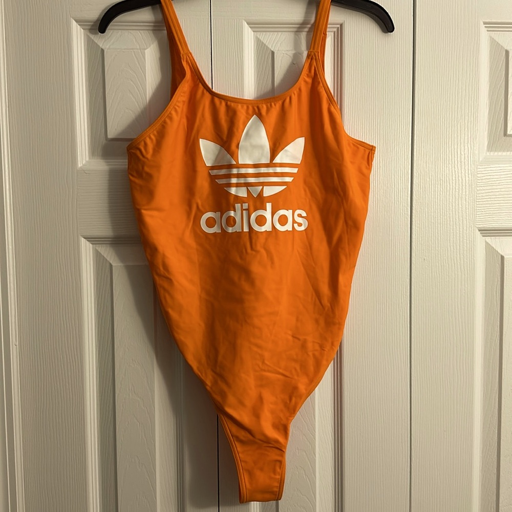 Orange Adidas Swimsuit (XL)